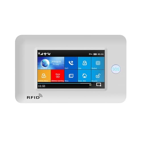 Système d'alarme pour la sécurité de la maison, Système d'alarme GSM sans fil, Kit de système de sécurité domestique, prend en charge la télécommande APP avec capteurs de mouvement RFID Pour la sécuri