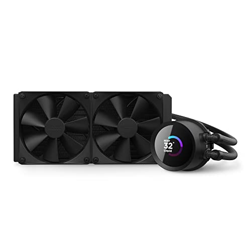 Image of NZXT Kraken 240 - RL-KN-240-B1-240mm AIO CPU Liquid Cooler - Customizable 1.54 inch Square LCD Display for Images,Performance Metrics and More - High-Performance Pump - 2 x F120P Fans - Black,(Pack of 8)