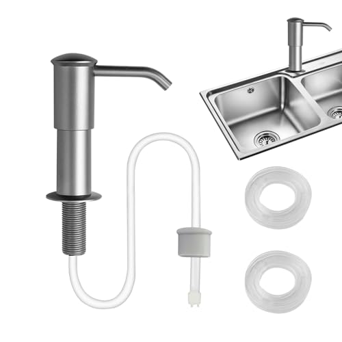 Dispensador de jabón para fregadero de cocina – Dispensador giratorio 360° con boquilla Lotion fregadero, dispensador jabón manos baño, para cocina, baño, ducha, inodoro, encimera de trabajo