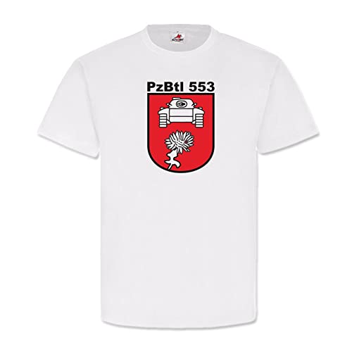 T-shirt Armée pzbtl 553 Bundeswehr Bataillon Blindé Blanc XXL