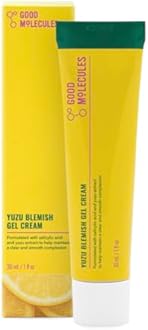 Good Molecules Yuzu Blemish Gel Cream - Lightweight Gel Moisturizer with Salicylic Acid, BHA and Natural Extracts to Target Acne, Even Skin Tone, and Texture - Skin Care for Face