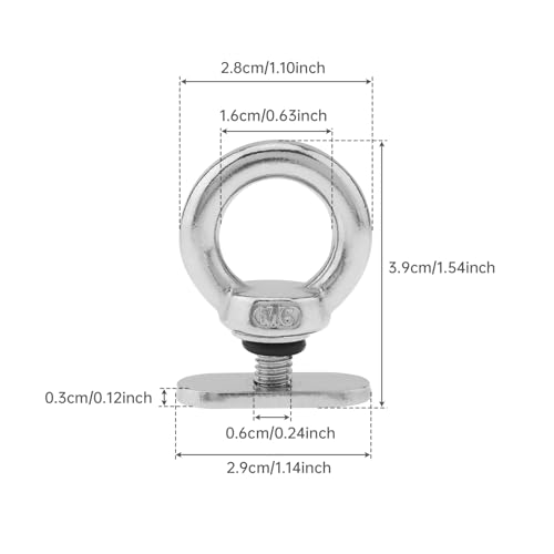 Pernos de ojo M6 inoxidables de alta resistencia para kayaks 2