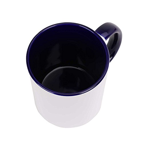 Personalized Coffee Mugs With Photo/Text/Logo Diy Print Ceramic Tea Cup Custom Mugs Colored Interior 11 Oz Customized Gift For Her And Him, Birthday Christmas Surprise (Royal Blue) #TOP2