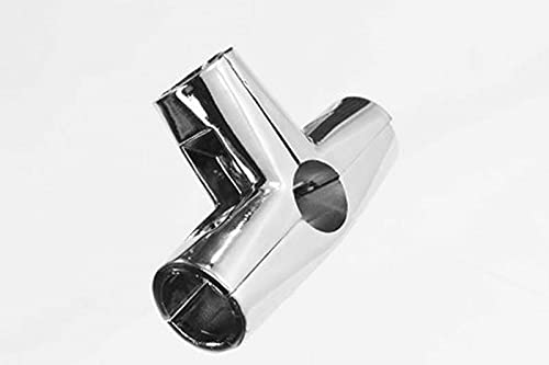 25mm Chrome Tube|Pipe Clothes Garment Dress Hanging Rail Dry Cleaners Wardrobe (5 Way Fixed Clamp)