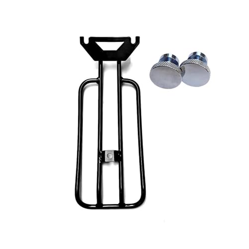 Porte-bagages de selle solo finition noir brillant et chromé premium