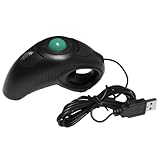 YUMQUA Finger Mouse, Handheld Trackball Mouse USB Wired Hand Held Thumb Ring Mice with Roller for Laptop Mac Window Computer Fits Left and Right Handed Users