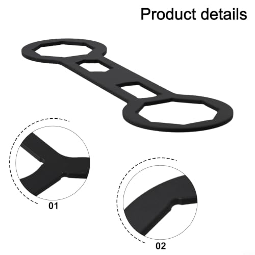 Outil de fourche en alliage d'aluminium 46 mm 50 mm finition noire – vue 5