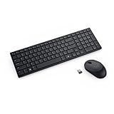 Dell KM555 Wireless RF Wireless + Bluetooth Plunger Key Switch QWERTY Black Mouse Included