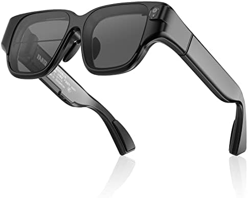 INMO Air AR Glasses, Wireless Smart AR Glasses, 5 Megapixels Camera, Touch Control Full Color Micro-OLED Single Display, Dual Speakers, Movie, Music, Phone Calls, Navigation, ISO/Android