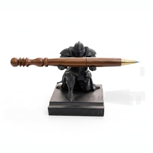 KS MART Decorative Medieval Style Pen Holder with Wooden Designer Pen for Office Desk Decor & Gift Item