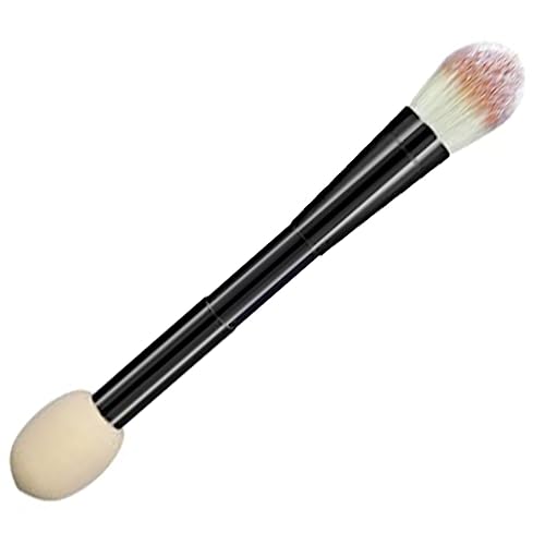 SAFIGLE Dual-ended Makeup Brush Sponge Brush Makeup for Foundation Blush Concealer Powder Sturdy Handle for Travel Professional Home Use