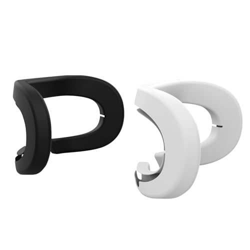 VR Face Cover - 2 almohadillas de silicona para la cara, funda de silicona, cubierta facial de realidad virtual, resistente al sudor, accesorio de máscara VR, lavable y a prueba de fugas,