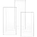 Koyal Wholesale Clear Acrylic Modern Column Pedestal Stand, 3 PC Lucite Pillars Table Display Set, Rectangle Clear Pedestal Stand, Birthday Acrylic Flower Stand Set Of 3