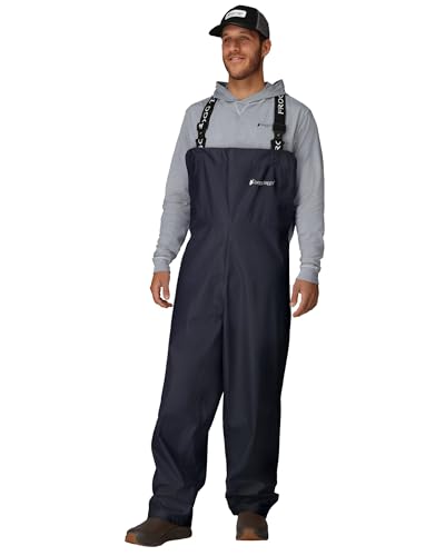 FROGG TOGGS Mens WayPoint Angler Waterproof Durable Bibs with 4-Way Stretch Black Small