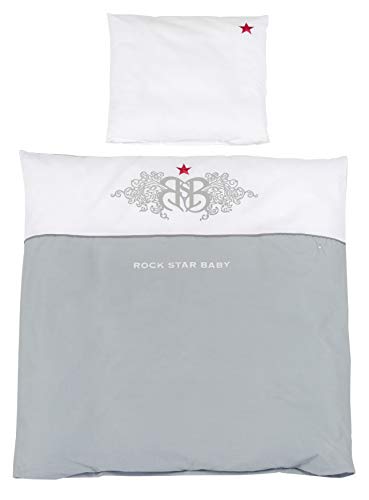 roba Bettwäsche 2-teilig Rock Star Baby 1 - Kinderbettwäsche 100 x 135 cm...