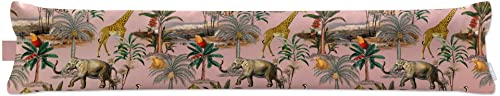 Image of Izabela Peters Luxurious Eco-Friendly Draught Excluder - Safari Voyage - Rosewater - Extra Long - Window Door Seal, Fabric Draft Excluder Cushion Stopper For Door Bottom