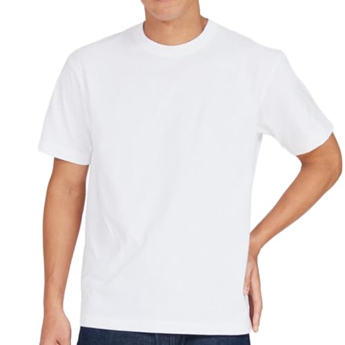 [Hanes] BEEFY-T �V���[�g�X���[�u �N���[�l�b�NT�V���c HM1-D001 �w�r�[�E�F�C�g(WH-�z���C�g�AM)