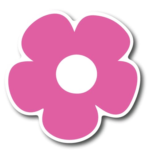 Magnet Me Up Pink Daisy Hippie Flower Magnet Decal, 5 Inches, Automotive Magnet for Car Truck SUV, Any Magnetic Surface, Symbolic of Peace and Love Associated with Hippie Culture, Crafted in USA