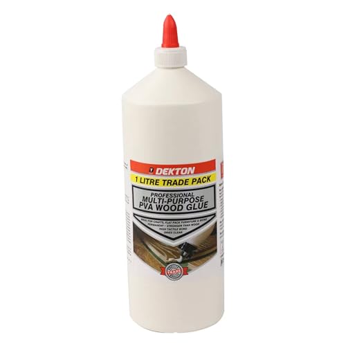 Dekton 1000ml Wood Glue | Strong Bond for Woodworking & Carpentry | Fast-Drying, Easy Application | Ideal for Furniture, Cabinets & Crafts | Non-Toxic, Water-Resistant Formula for Indoor & Outdoor Use