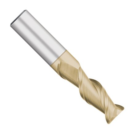 Kodiak Cutting Tools KODIAK150430 USA Made High Performance Solid Carbide End Mill for Aluminum, 45 Degree, 2 Flute, 1/8" Diameter, 1/8" Shank, 1/2" Length of Cut, 1-1/2" Overall Length