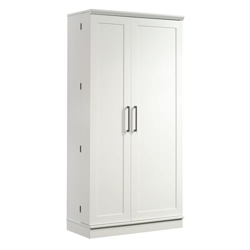 Sauder HomePlus Storage Pantry cabinets, L: 35.35´´ x W: 17.09´´ x H: 71.22´´, Soft White finish