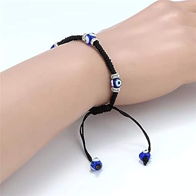Classic Evil Eye Bracelet Braided String Macrame Kabbalah Jewelry for Women