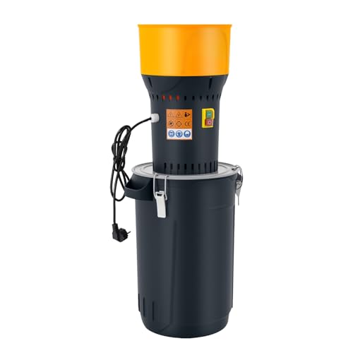 Macinacereali Elettrico, Mulino per cereali con 5 setacci, Mulino per mais frumento di soia, grande capacità 25 l e maniglia per il trasporto, per uso domestico e agricolo professionale