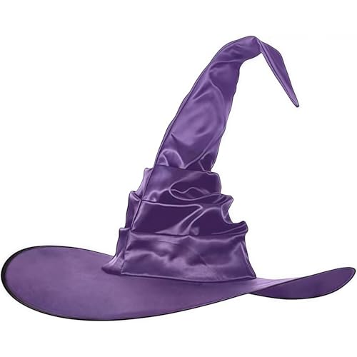 Halloween Witch Hat Costume Women Girls, Purple Witch Hat, 17.7Inch*17.7Inch Detachable Costume, Halloween Accessories Decorations for Women Girls