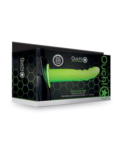Gode Ceinture Creux Phosphorescent Texturé - 20 cm