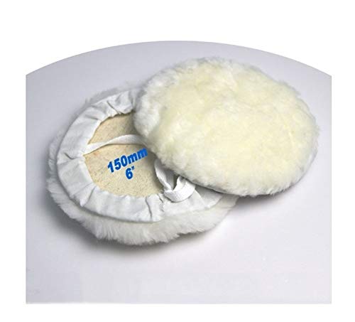 L-Yune-pulimento 2pcs 150mm 6"Pulgadas de Lana Almohadillas de Pulido del Coche capó Pulido for pulidora automática Cover