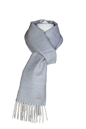 Abolengo de Alpaca Royal Baby Alpaka Schal, premium Qualität, super soft und anschmiegsam, 30x200cm, hellgrau