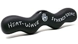 Heat-Wave (Basalt Black) Synergy Stone - Contoured Hot Stone Massage Tool with Radiant Heat - Relaxing and Therapeutic for Neck, Back, Legs, Feet - Natural-Matte Surface for on Skin with Oil only