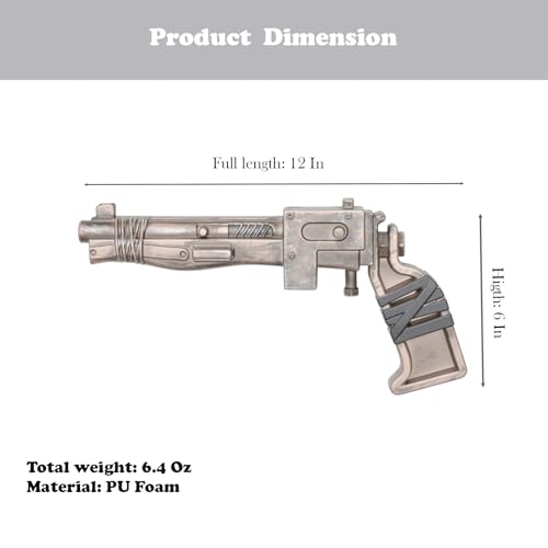 13’’ Pipe Pistol Foam Gun F-Out for Cosplay – Perfect for Halloween, Collectors