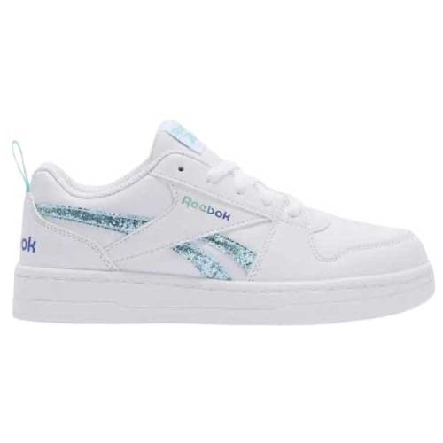 Reebok Girls' Royal Prime 2.0 Two Strap Trainers, White Aiaqua Optimumblue, 9.5 UK