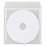 Ritek Lot de 10 DVD R vierges imprimables à jet d'encre blanc 4,7 Go 16X – DVD vierges enregistrables sur toute la surface dans des pochettes en plastique Dragon Trading avec rabat – Support de