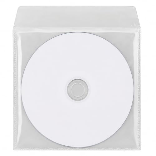 Image of Ritek Professional White Inkjet Printable DVD-R Discs 4.7GB 16X – Full Surface Recordable Blank DVDs in Dragon Trading Plastic Sleeves with Flap – Professional Grade Media (Pack of 10)