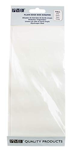 PME Grattoir Blanc Bords Plats, Côté en Plastique, Blanc, 8 x 3.7-inch