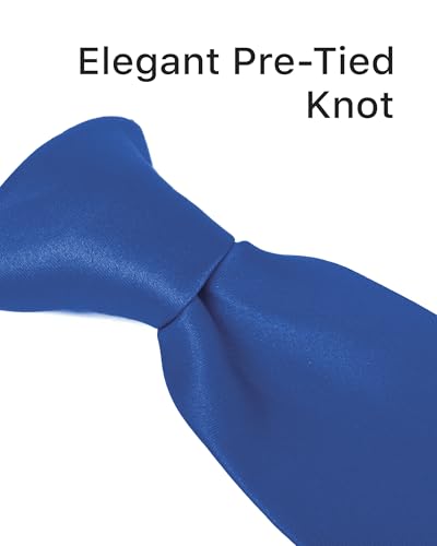 boxed-gifts Clip on Ties for Men - Premium Black Solid Color Clip on Tie3