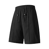 Generisch Pantalones cortos de traje para hombre, pantalones capri, pantalones de golf ligeros, holgados, tallas grandes, pantalones cortos de verano, bermudas para hombre, pantalones de jogging