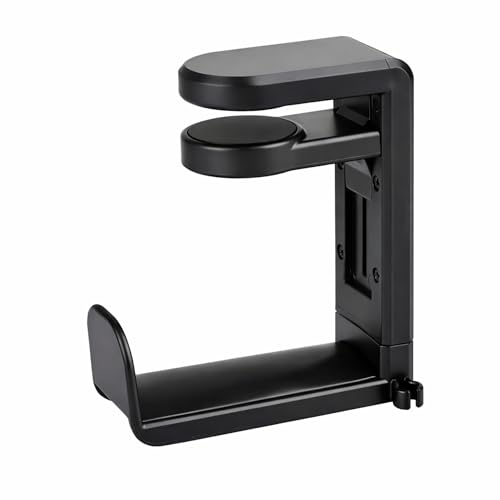 EURPMASK Rotating Headphone Stand - PC Gaming Headset Holder, Adjustable Clamp-on Under Desk Hanger...
