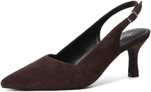 Mostrin Kitten Heels for Women Slingback Pointed Closed Toe Heels...