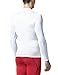 TSLA Men's UPF 50+ Compression Shirts, Cool Dry Long Sleeve Athletic Tops, Sports Baselayer Workout Shirt, Zero White, Small