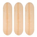 STOBAZA 3 Tablas De Monopatín En para Pintar DIY Monopatín En Pintado Beige