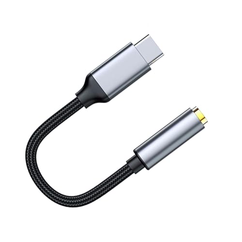 3.5mm 1/8 Inch Aux to USB C Audio Headphone Jack Adapter - Type C/USBC to Aux Converter Dongle Cable for iPhone 15/16, iPad, MacBook, Samsung Galaxy, Google Pixel, Moto, LG, PC, Laptop by ienza - Used condition - US$7.98