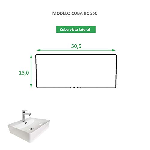 Cuba de Apoio Cerâmica Reno RC 550 Novidade!