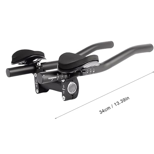 Jlnmmn Triathlon Fahrradlenker Schwarz, TT-Lenker, Aluminiumlegierung, Verstellbar, Schwammpolster, Rennräder, Mountainbike