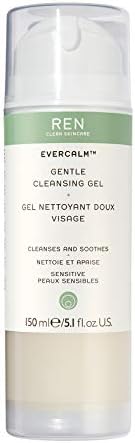 REN Clean Skincare - Evercalm Gentle Cleansing Gel - Makeup Melting Natural Facial Cleanser Gel and Wash for Sensitive Skin 150 ml