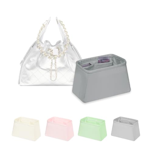 Purse Organizer Insert, Satin & Lightweight Fabric with Inside Pockets