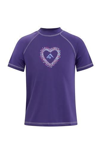 Image of Kanu Surf Girls' Karlie Rash Guard UPF 50+ Sun Protection Short Sleeve Swim Shirt