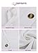 FARYSAYS Women's Sexy Button Down V Neck Cami Tank Tops Loose Casual Sleeveless Shirts Blouses White Medium